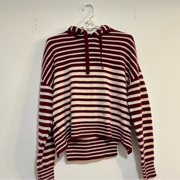 rag & bone Pierce Striped Cashmere Hooded Sweater Size XS - Picture 4 of 7